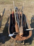 Wheel Barrel with yard tools