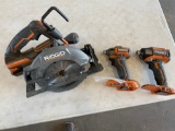 2 Ridgid 18V Impact Drivers & 1 Saw Battery only