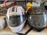 2 Motorcylcle helmets