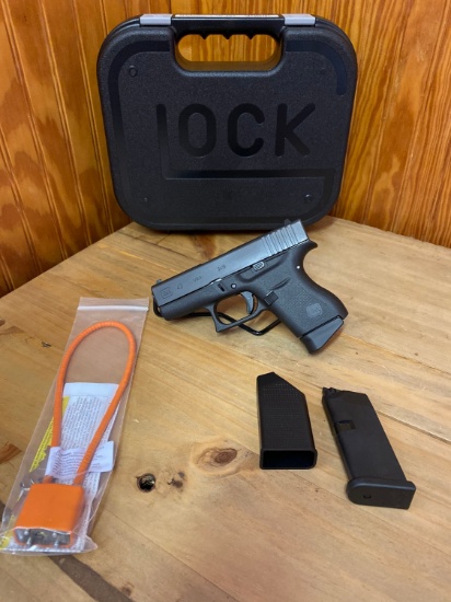 New Glock 43 9MM 2- 6 round Mags SN#AFZA684