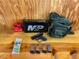 New Smith & Wesson M&P 9 Shield ODG Bundle comes with 5 Mags and field bag Sn#JHR8134