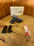 Tauras G2C 9MM 2 Mags and Viridian Laser Sight Sn#TMW46655