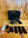 Glock 17 9mm Full Size TLRY strem light, red laser,flashlight combo 3-17 round clips interchangeable