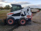 Bobcat S650 special edition has 2 speed selectable joysticks high flow hydrulics, pressurized cab wi