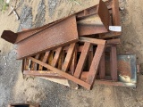 Pallet full of misc size ramps  piece of I beam