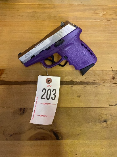 New SCCY CPX-ITTPK 9MM Purple with 2 mags & lock Sn#C243542