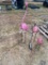 3-Metal pink flamingos