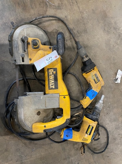 Dewalt Band Saw & 2 VSR/Dry Wall Guns
