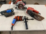 Skilsaw,1/2 in Milwaukee drill, 2 sanders all works