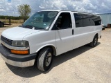2012 Chevy Express Van White 198K Runs & drives Cold AC 4 row seating Clean title