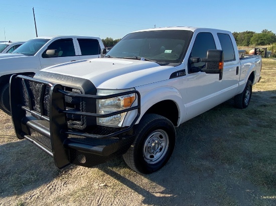 2013 Ford Ford F250 Crew Cab 4x4 Gas 195K runs & Drives Clean Title Vin#32203