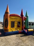 Crayola Commercial Bounce house with slide Blowers not included