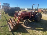 Case Model 495 Diesel 2WD Tractor with Great Bend 300 Front Attachment with Bucket & Hay spear