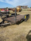 16 ft. all metal equipment trailer 5200lb tandem axle has title