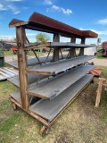 Large 11' all Steel Shelf on heavy duty castors