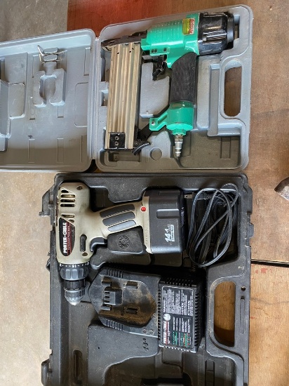 Porta Cable Drill with battery & charger & grizzly air nailer