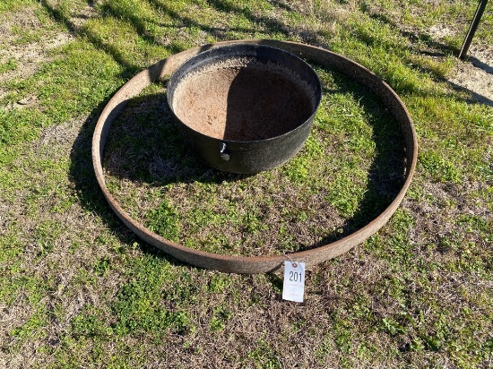 Yard Décor Metal Ring & Wash pot