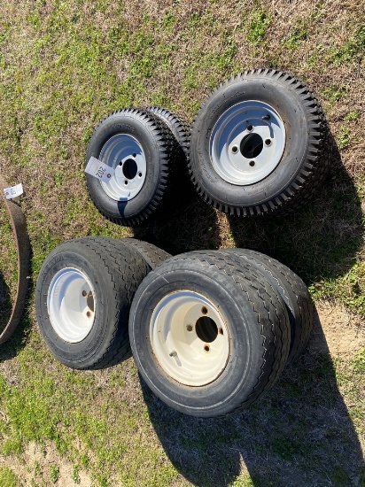 4-Golf Cart Wheels & 4 Wagon Wheels