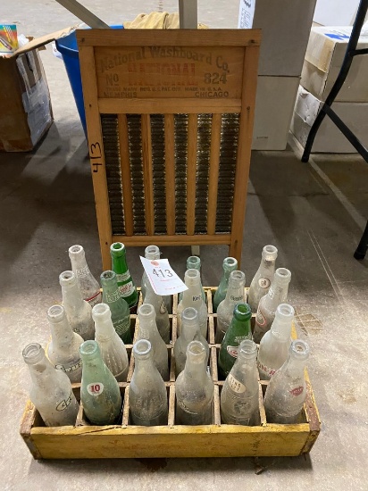 Wash Board & care of old coke bottles