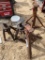 2 Large Pipe stands,2 small pipe stands & shop stool