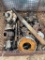 Metal Crate of Turbos,Starers,cranks,drive shaft