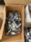 Box of New Semi Hub caps & lug covers