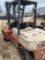 Nissan Model 60 Gas powered forklift  runs & operates with side shift