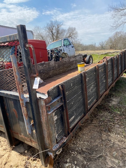 24' Metal Stake Bed with winch