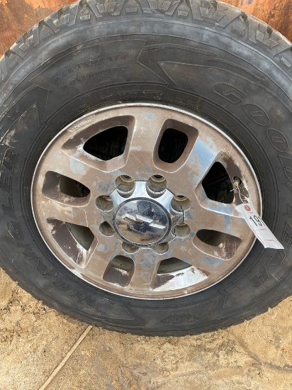 3-15" Tires & Wheels & 2 Goodyear 275/65/18 1 Chevy 8 Lug Wheel & tire
