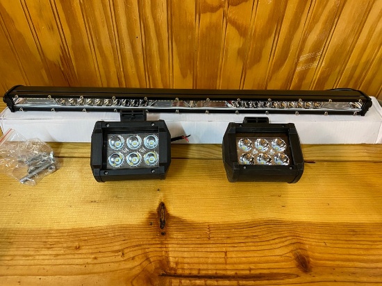 1-20" LED light Bar & 2 4x4 LED Cubes with brackets