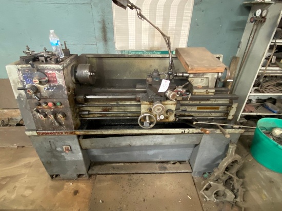 Turn master 13x40 metal lathe with cabinets full of bits & parts