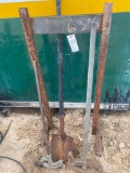 Metal Rack,Pipe benders & shovels