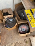 Welding Storage building with content , torches,boxes full of grinding & cutt off wheels, welding wi