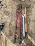 Large Bolt Cutters, Sledge hammer & 50 Mm wrench