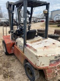 Nissan Model 60 Gas powered forklift  runs & operates with side shift
