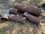 Bundle of large pieces of pipe
