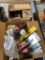 2 box with misc content,brushes,gloves