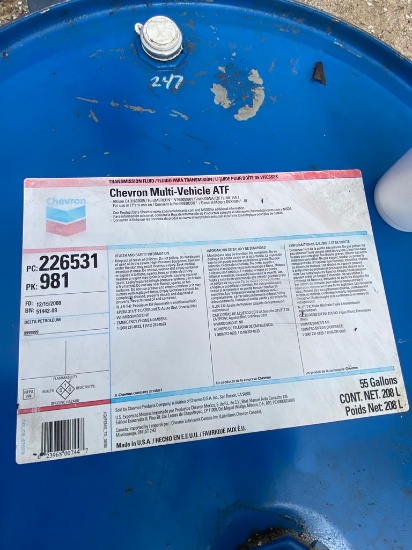 55 Gallon Drum of ATF Transfluid with pump