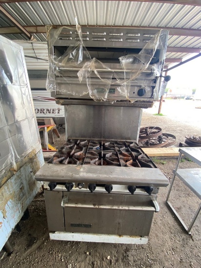 American range 6 burner commercial stove
