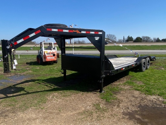 2022 Salvation Trailer with mega ramps,front tool box, gooseneck drive over fenders 102in Deck wide