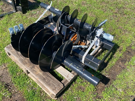 JCT Quick Attach Hydraulic Auger with 2 bits