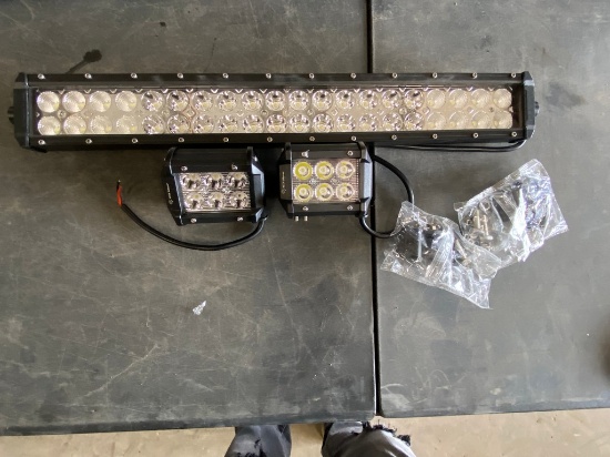 22" LED Light Bar & 2 LED cubes with brackets