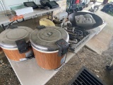 Rice Warmer, mixers,large bundle stainless utensils & Large pan and glass ware