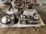 Bundle of stainless pots,pans & utensils
