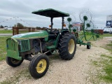 John Deere 5400 2wd diesel tractor 3333 hrs. runs & operates with john deere hay cutter & john deere