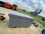 Gray dumpster