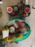 Tote full of new  used trailer & truck lights