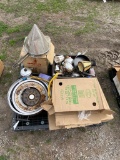 Pallet of stainless utensils & pots