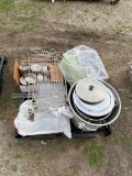 Pallet of stainless pots