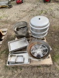 Pallet of stainless pots & trays